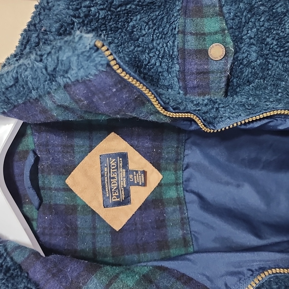 Pendleton Fleece Jacket, Woman's Size Large. Navy… - image 2